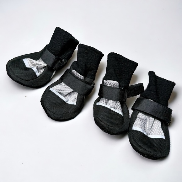 Dog Boots Shoes Rain Shoes Waterproof Reflective Black Small - Picture 1 of 6